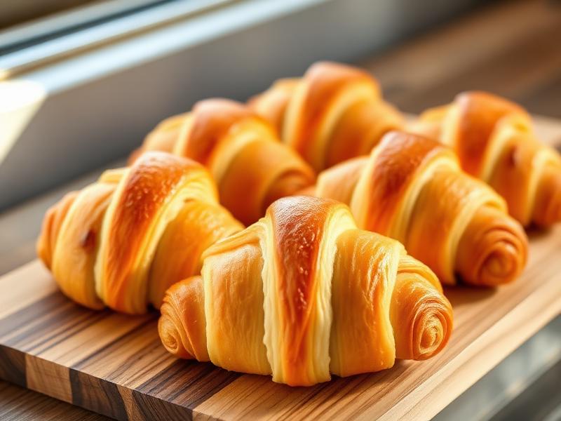 Golden butter croissants
